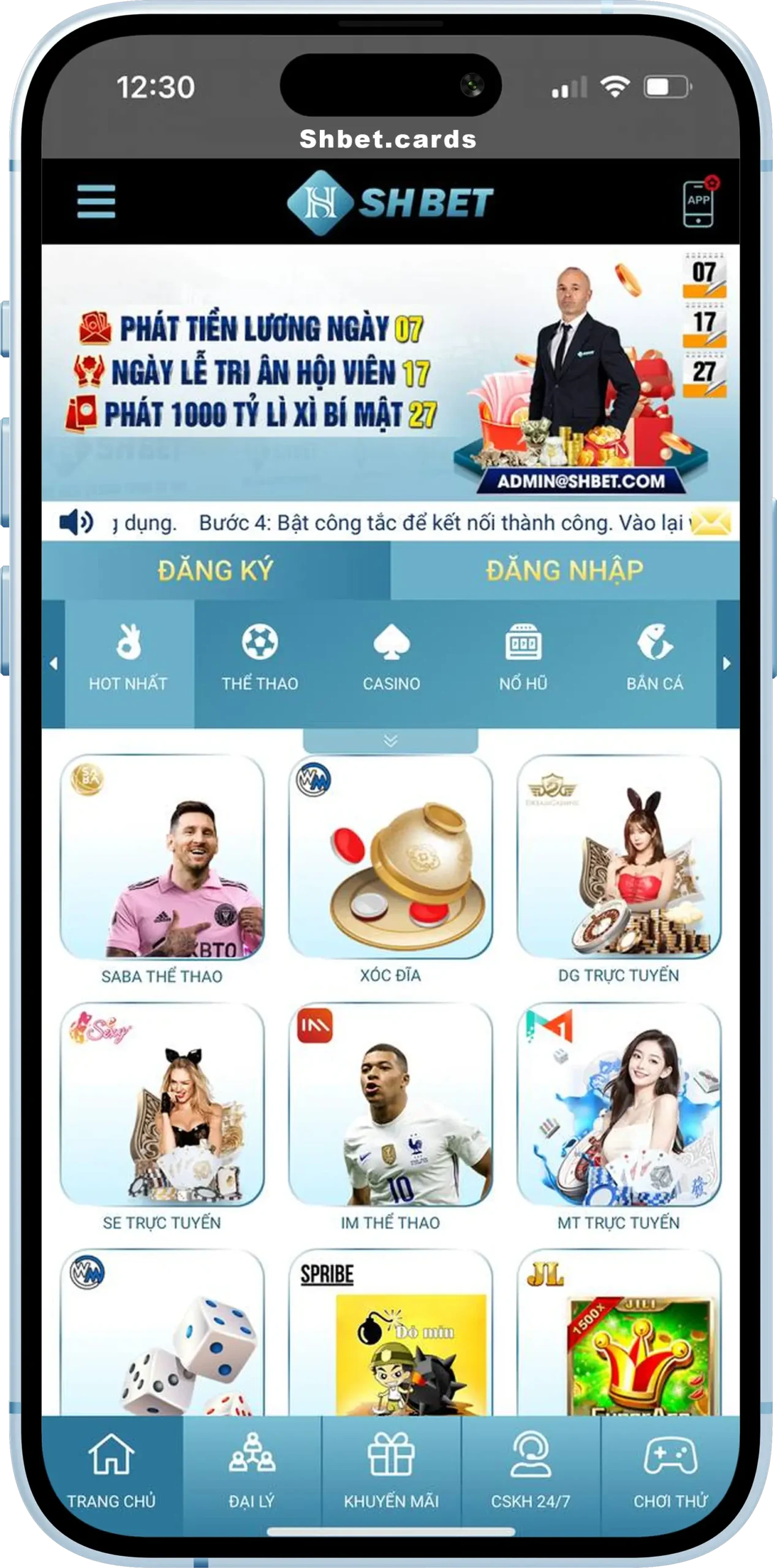 Chơi SHbet trên điện thoại thông minh